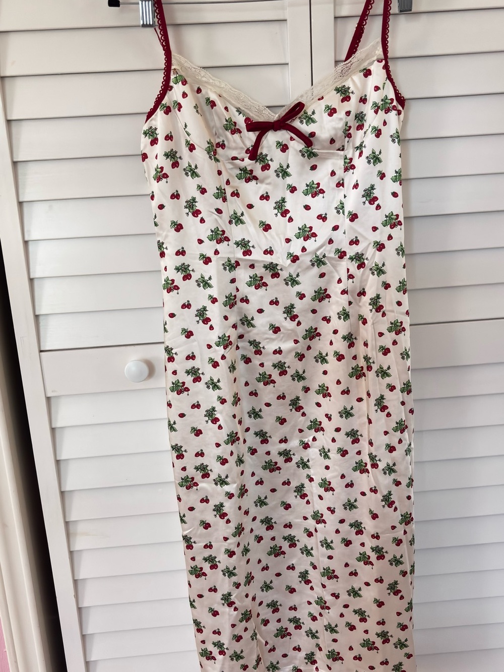 LaceMade Strawberry Print Maxi Dress